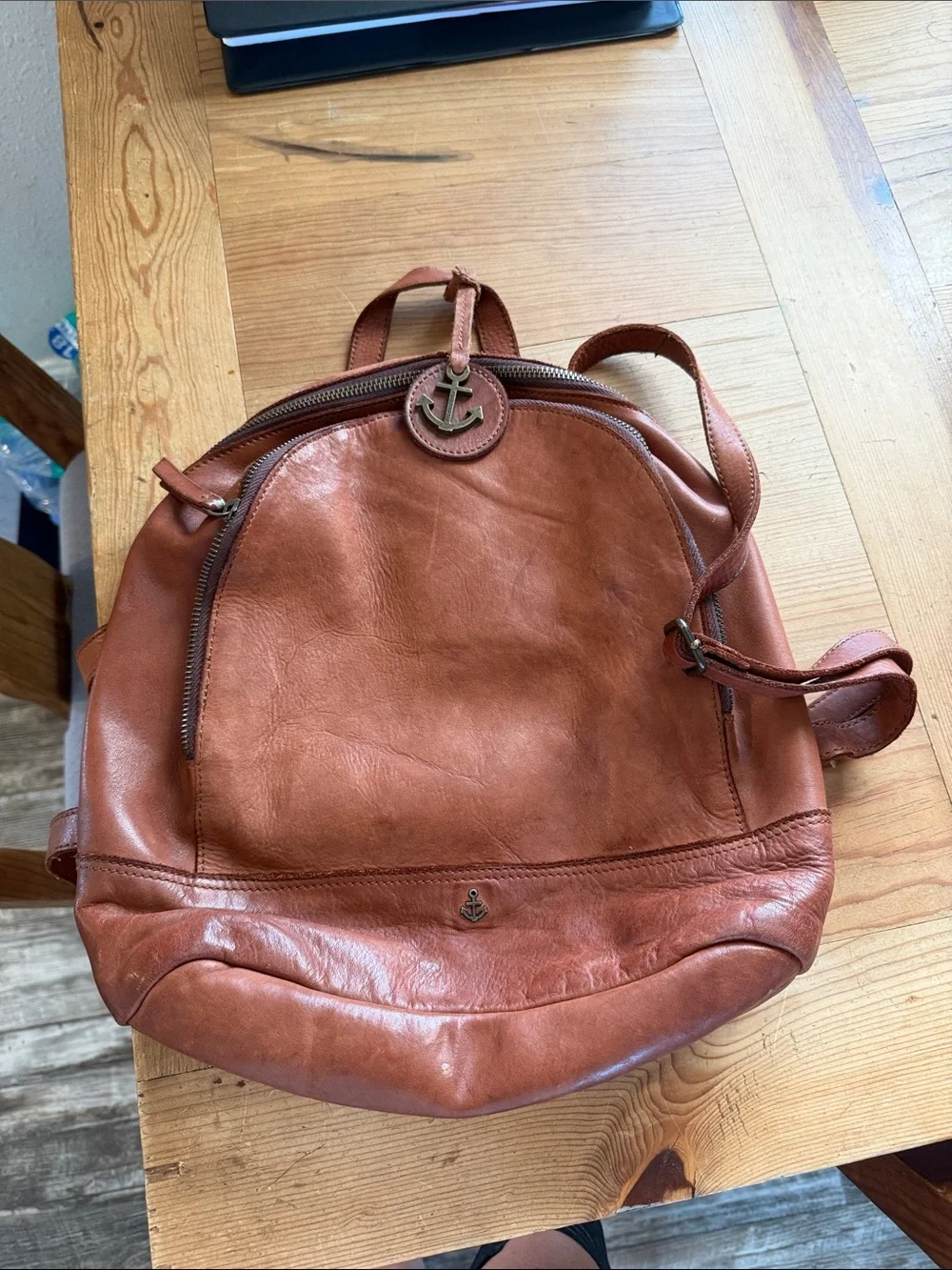 Harbor 2nd Leather Backpack in Cognac Brown